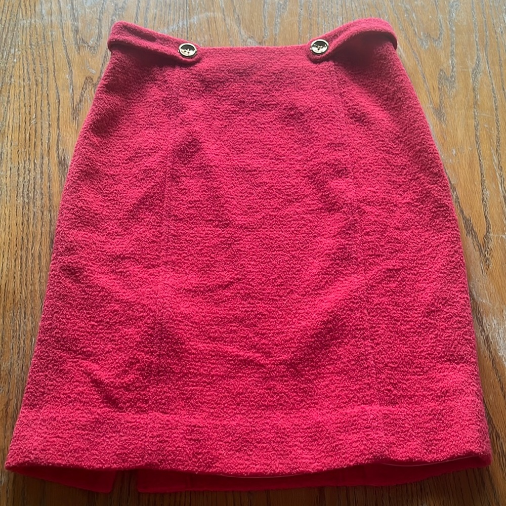 NWT guava/ salmon/ coral pink wool blend Milly of New York pencil skirt